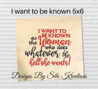 I WANT TO BE KNOWN 5X6
