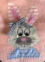 Ragged Edge Bunny (9x6) with Happy Easter Banner (5x7 each) 3 parts