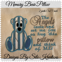 Memory Bear Pillow (2 parts) 5x7 each
