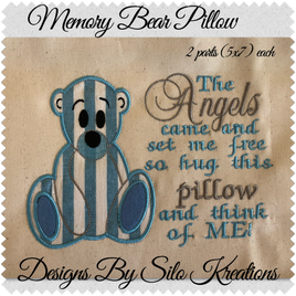Memory Bear Pillow (2 parts) 5x7 each