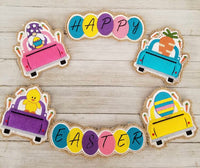 ITH Happy Easter Truck Banner Bundle  (trucks 4x4) (banners 5x7)