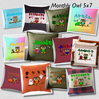 Monthly Owl 5x7 bundle (12 designs included)