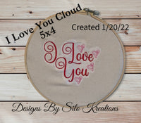 I Love You Cloud 5x4