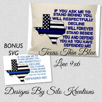 Silo Texas Thin Blue Line 9x6 (BONUS SVG)