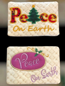 PEACE ON EARTH MUG RUG SET