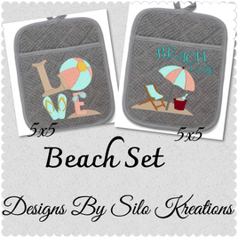 Beach Set  (chair 5x5), Beachball (5x5)