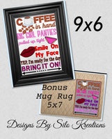 Silo Coffee In Hand 9x6 plus BONUS Mug Rug 5x7