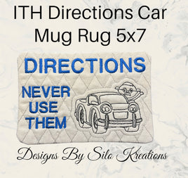 ITH DIRECTIONS CAR MUG RUG 5X7