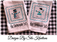 Mr & Mrs Snowman Square Set 5x5