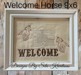 WELCOME HORSE 9X6