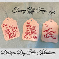 ITH FUNNY GIFT TAGS SET 4X4