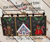 ITH Gingerbread Bundle (3 separate panels)  5x7 Bundle
