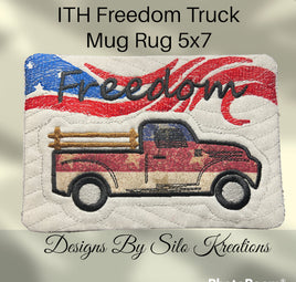 ITH FREEDOM TRUCK MUG RUG 5X7