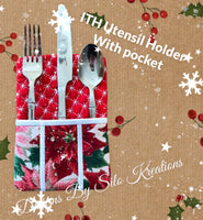 ITH UTENSIL HOLDER WITH POCKET 5X7