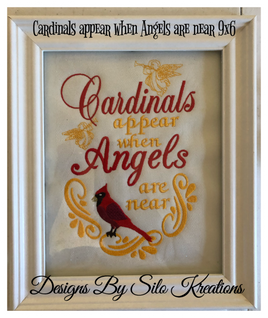 Cardinals Appear When Angels Are Near 9x6