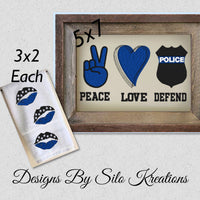 Silo Peace Love Defend 4x7 BONUS Lips 3x2