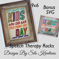 Silo Speech Therapy Rocks 9x6 BONUS SVG