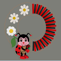 Ladybug Wreath Set 9x6 bundle