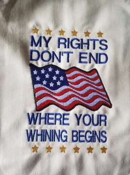 My Rights Don't End 9x6