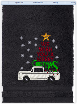 We Wish You A Merry Christmas Truck  5x7